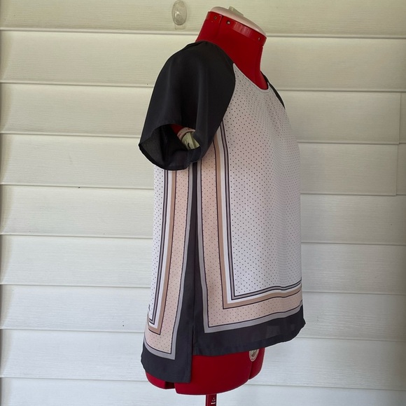 Loft Polka Dots  Print  short sleeves Blouse Sz SP - Picture 2 of 7